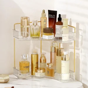 Large Corner Countertop Makeup Organizer