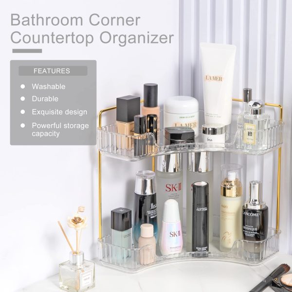 Large Corner Countertop Makeup Organizer