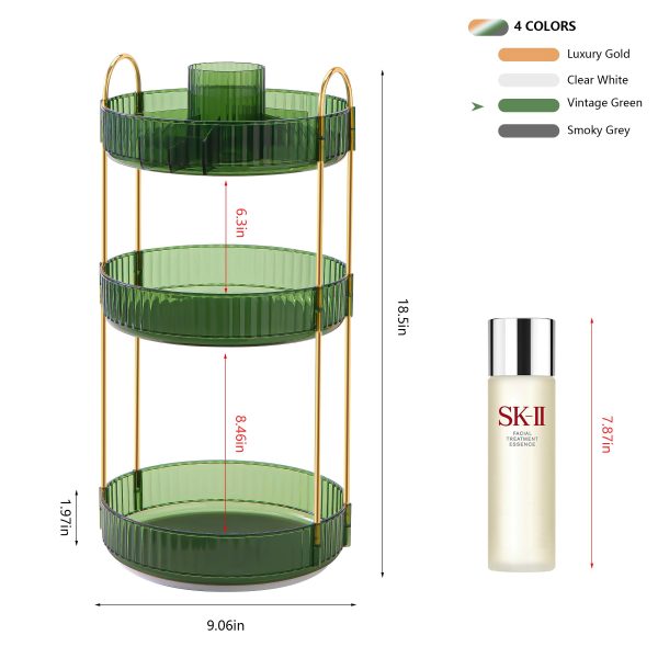 Rotating Makeup Counter Organizer
