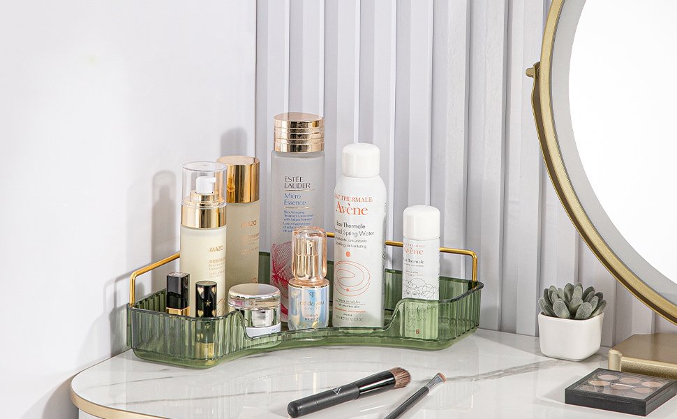 Large Corner Countertop Makeup Organizer-counter organizer
