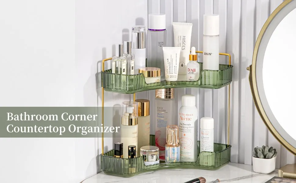 Large Corner Countertop Makeup Organizer-counter organizer