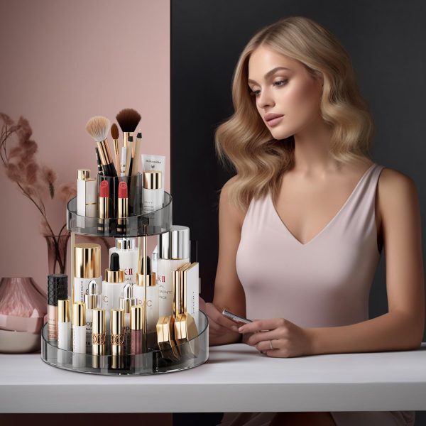Bathroom Counter Organizer Rotating