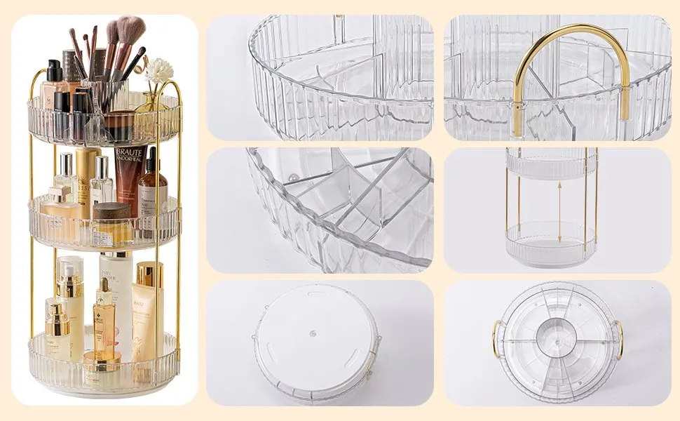 details - Rotating Makeup Counter Organizer