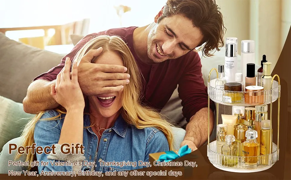 gift idea-Rotating Countertop Organizer Tray