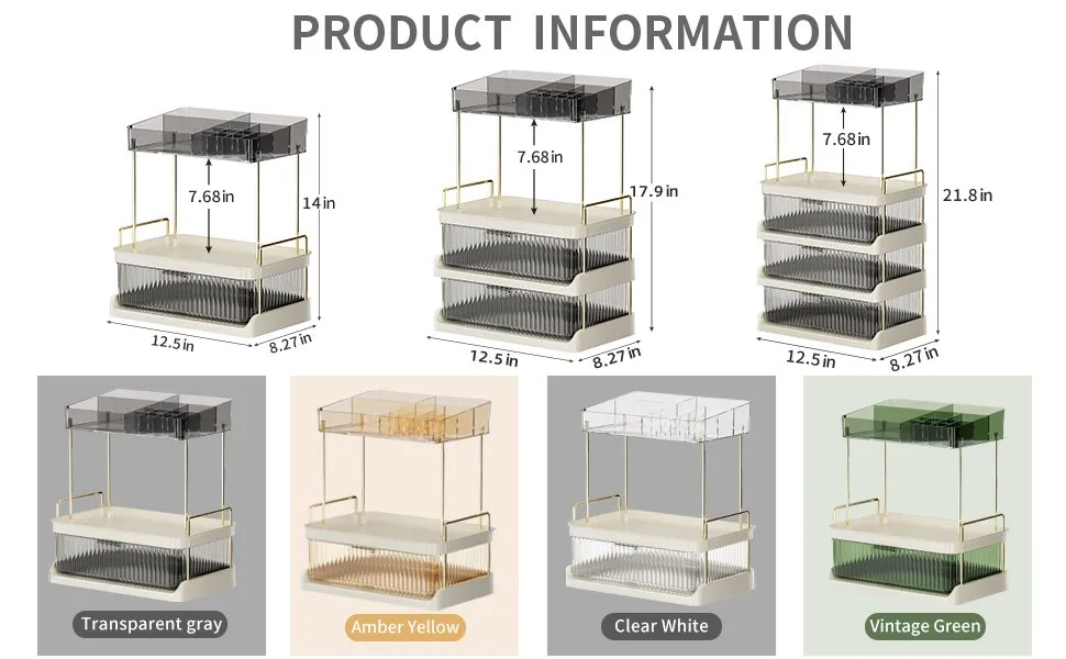 size and color - Counter Organizer with Drawers