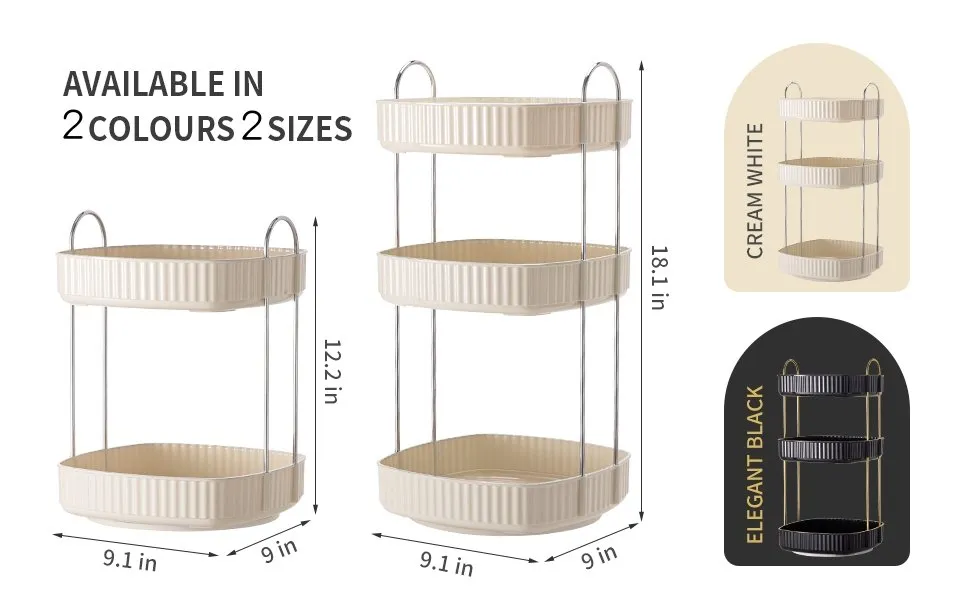 Save space - Spinning Counter Makeup Organizer
