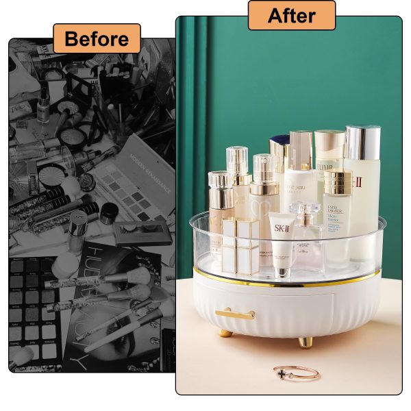 Large Capacity Bathroom Counter Organizer with Drawer