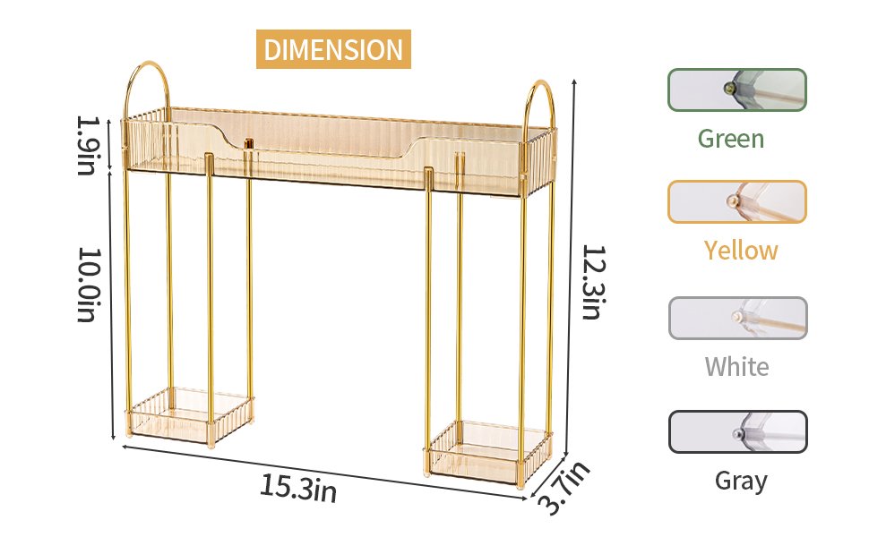 product size-Bathroom Counter Organizer Over The Faucet