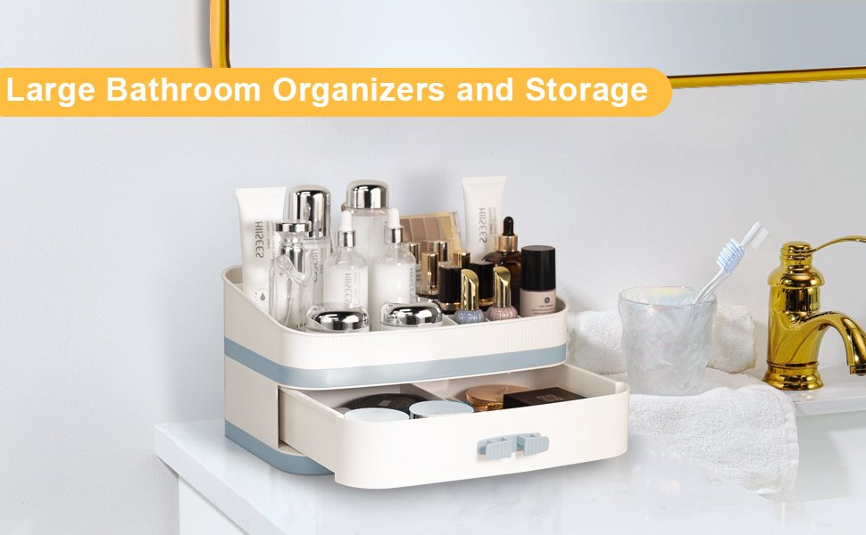 product show-makeup counter organizer with drawer