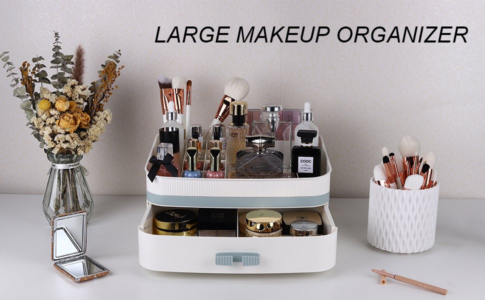 product show-makeup counter organizer with drawer