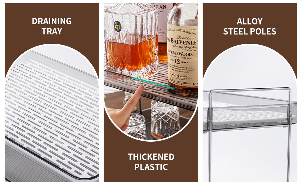 Countertop Storage Organizer with Drain Board
