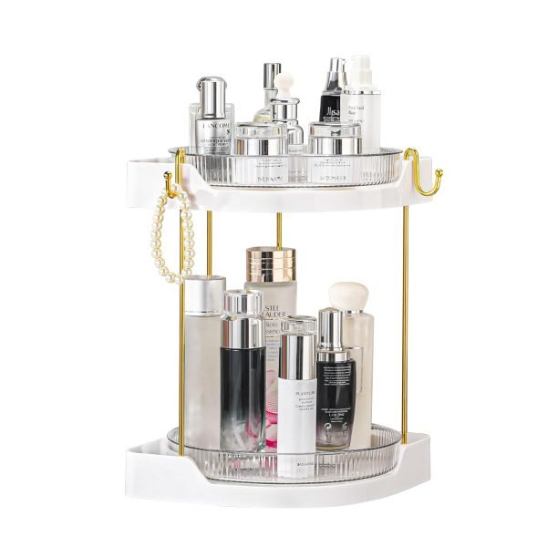 Large Capacity Rotating Makeup Counter Organizer