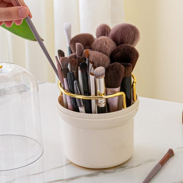 Makeup Brush Holder with Lid