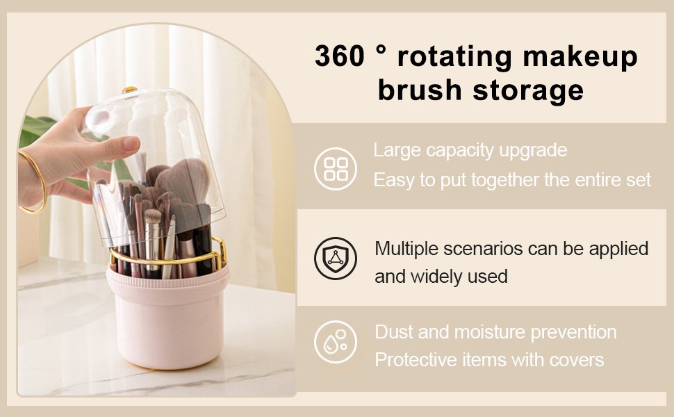 product information-Makeup Brush Holder with Lid