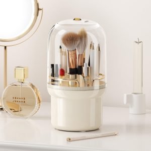 Makeup Brush Holder with Lid