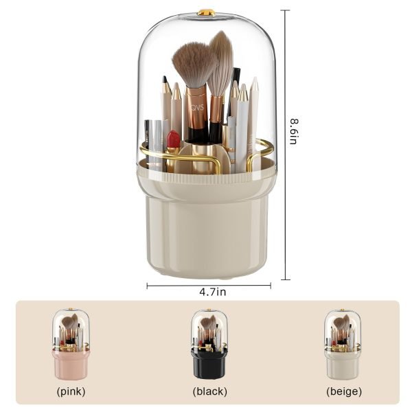 Makeup Brush Holder with Lid