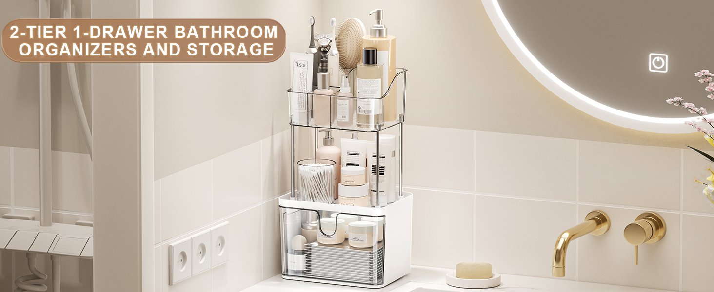 Multi-Purpose Makeup Storage Rack for Vanity