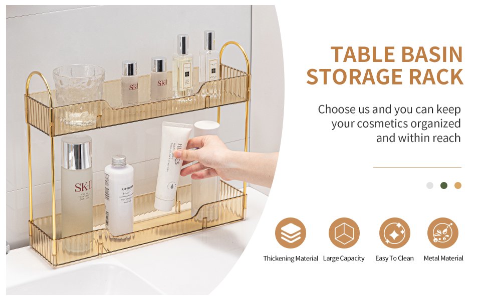 Narrow Makeup Counter Organizer