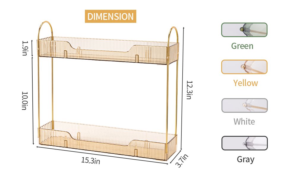 Product Size--Narrow Makeup Counter Organizer