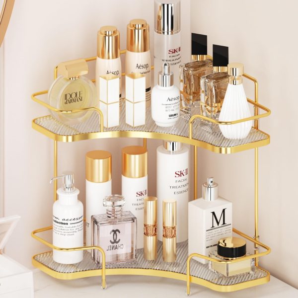 bathroom corner counter organizer
