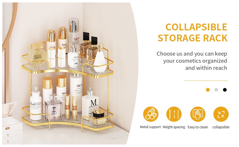 product information-bathroom cosmetic corner organizer