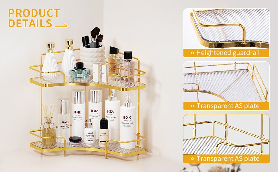product details-bathroom cosmetic corner organizer