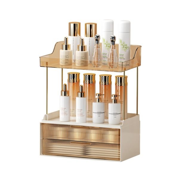 countertop storage organizer with two drawers