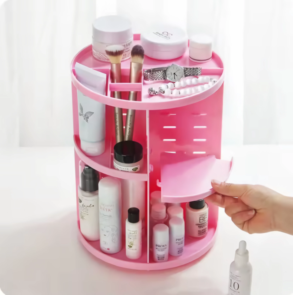 Rotating cosmetic Organizer Shelf