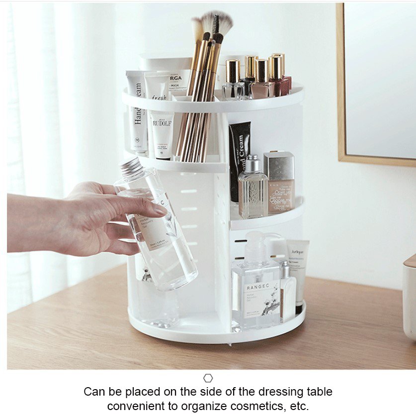 Rotating cosmetic Organizer Shelf