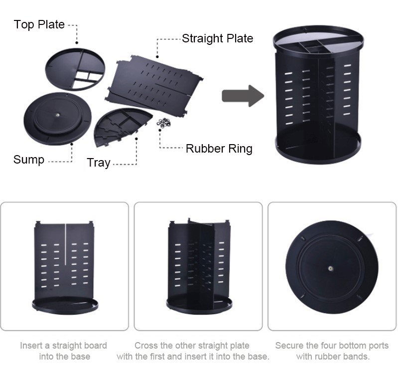 Rotating cosmetic Organizer Shelf