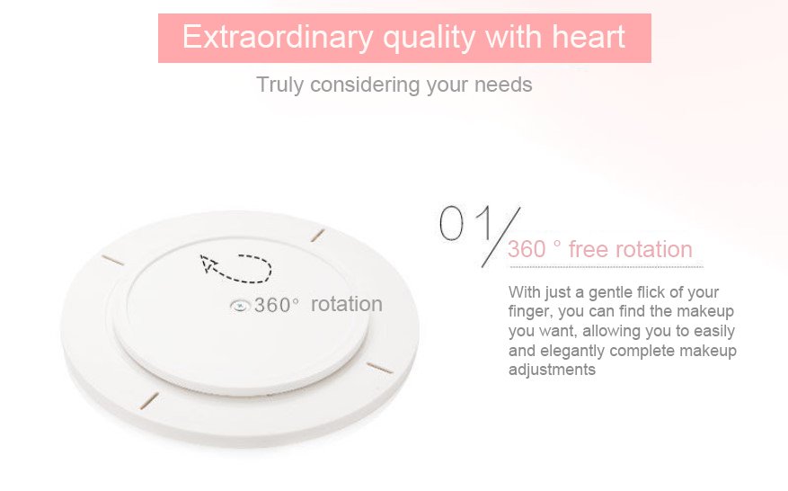 Rotating cosmetic Organizer Shelf
