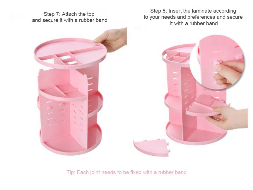 Rotating cosmetic Organizer Shelf