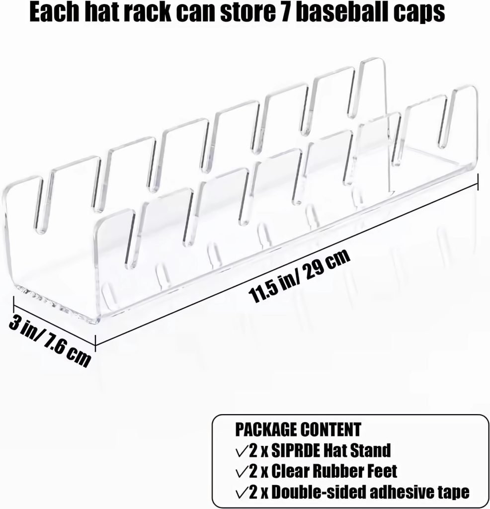 baseball cap storage bracket