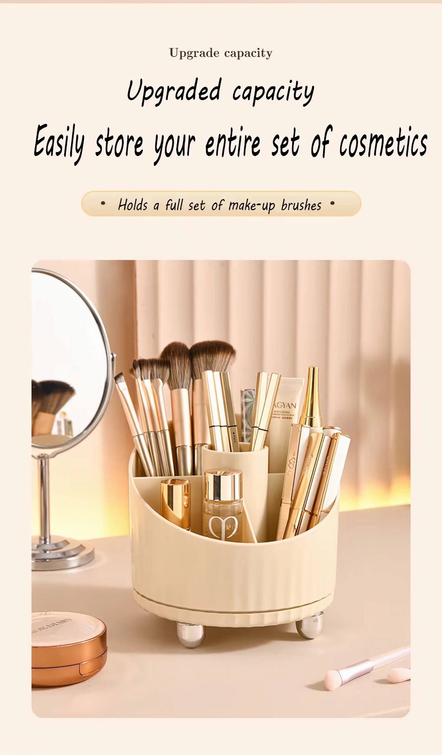 360 Degree Rotating Lipstick Makeup Brush Organiser 