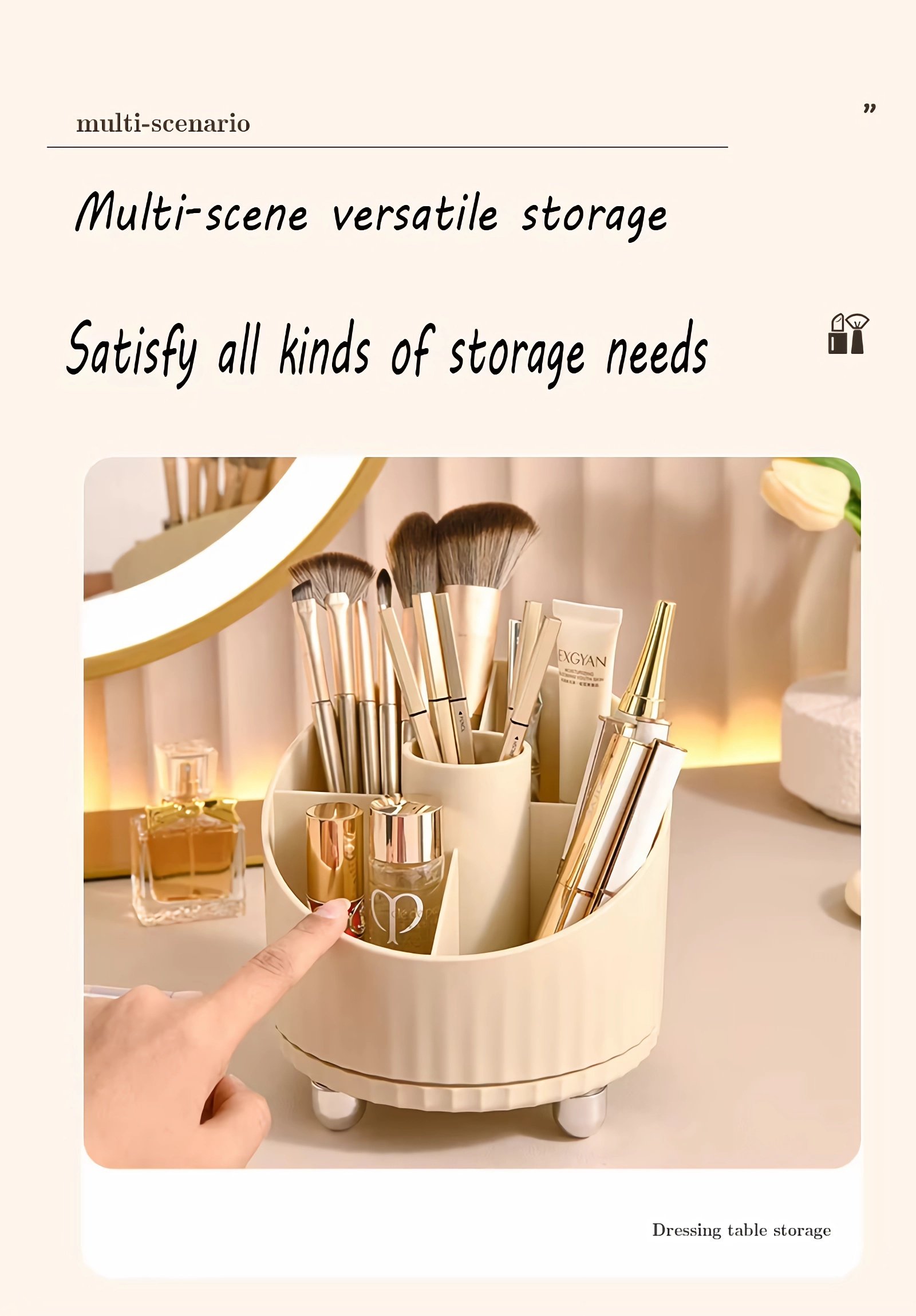 360 Degree Rotating Lipstick Makeup Brush Organiser 