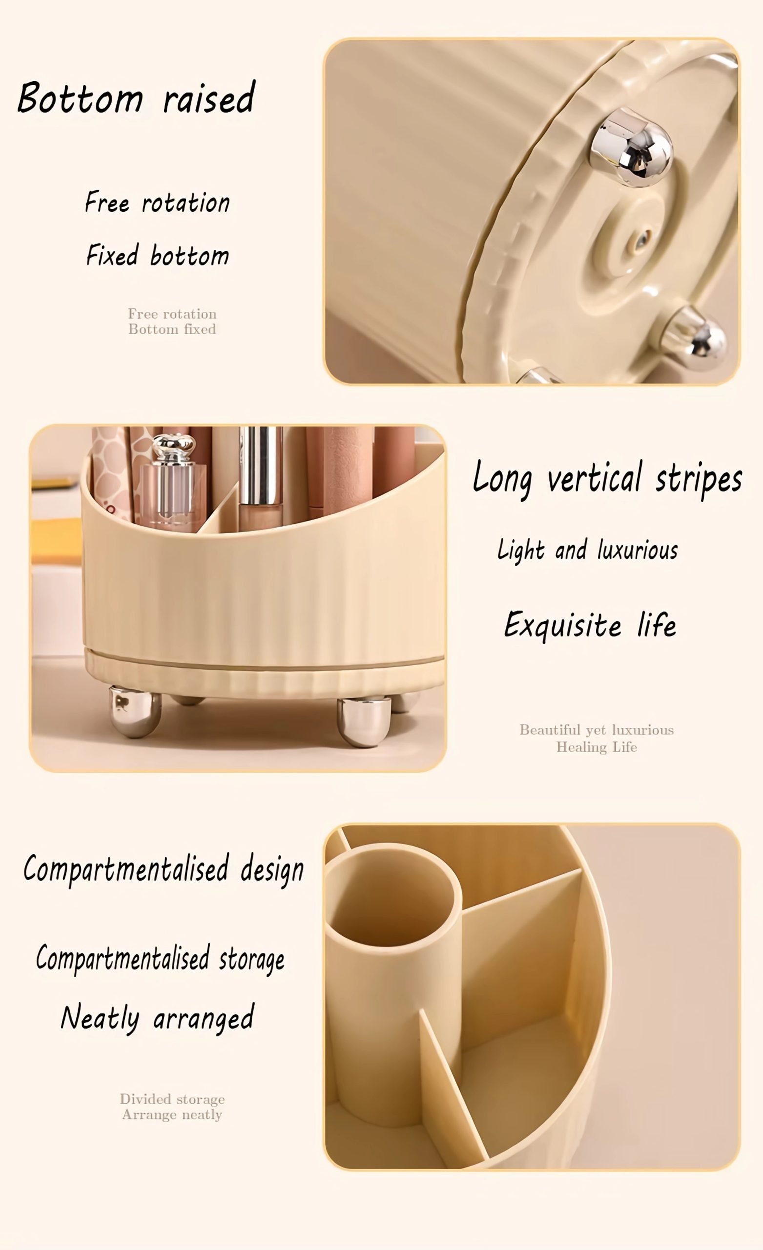 360 Degree Rotating Lipstick Makeup Brush Organiser 