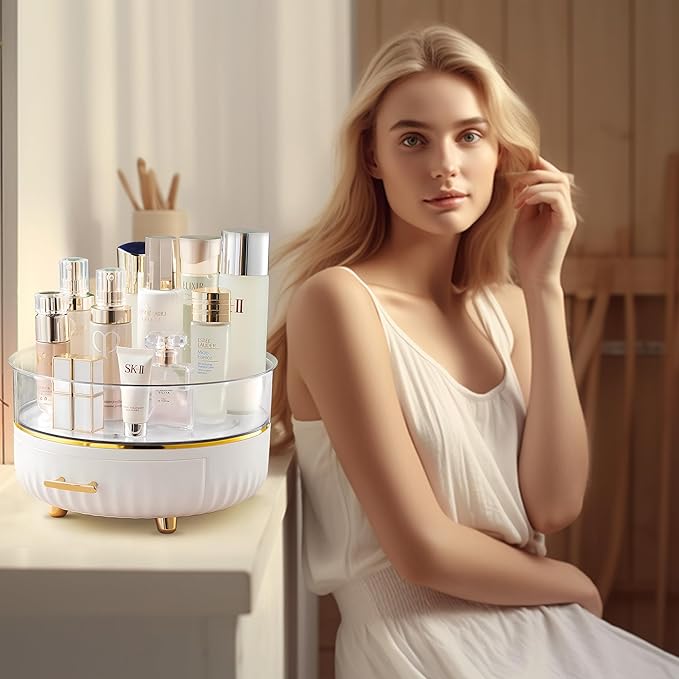 360 Rotating Makeup Organizer for Vanity