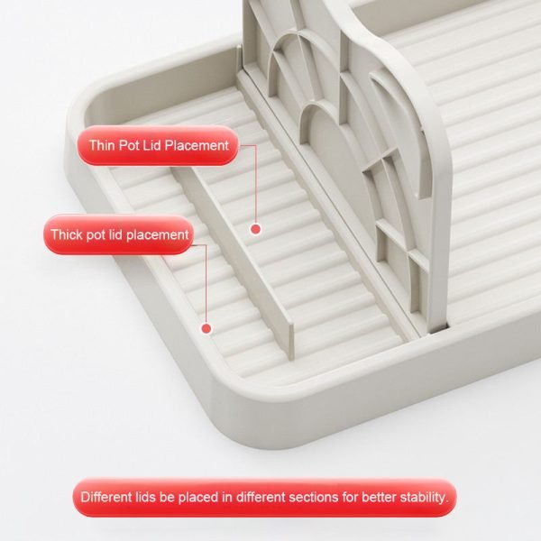 Kitchen household pot lid rack countertop