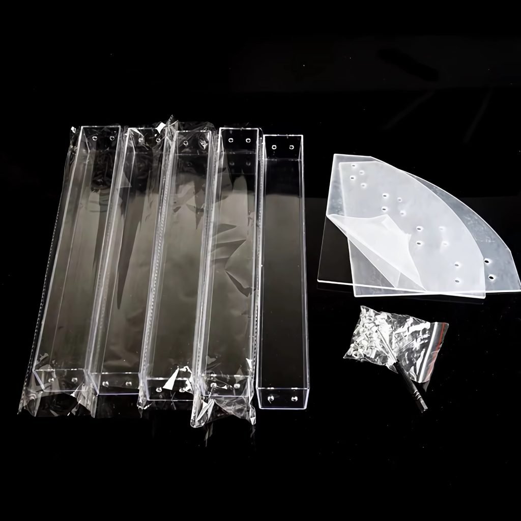 Transparent sunglasses display rack 