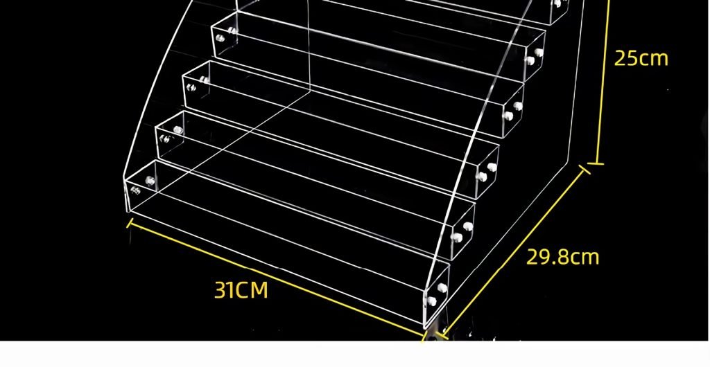 Transparent sunglasses display rack 