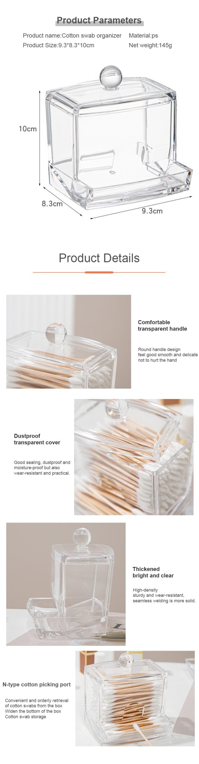 cotton swab pad holder