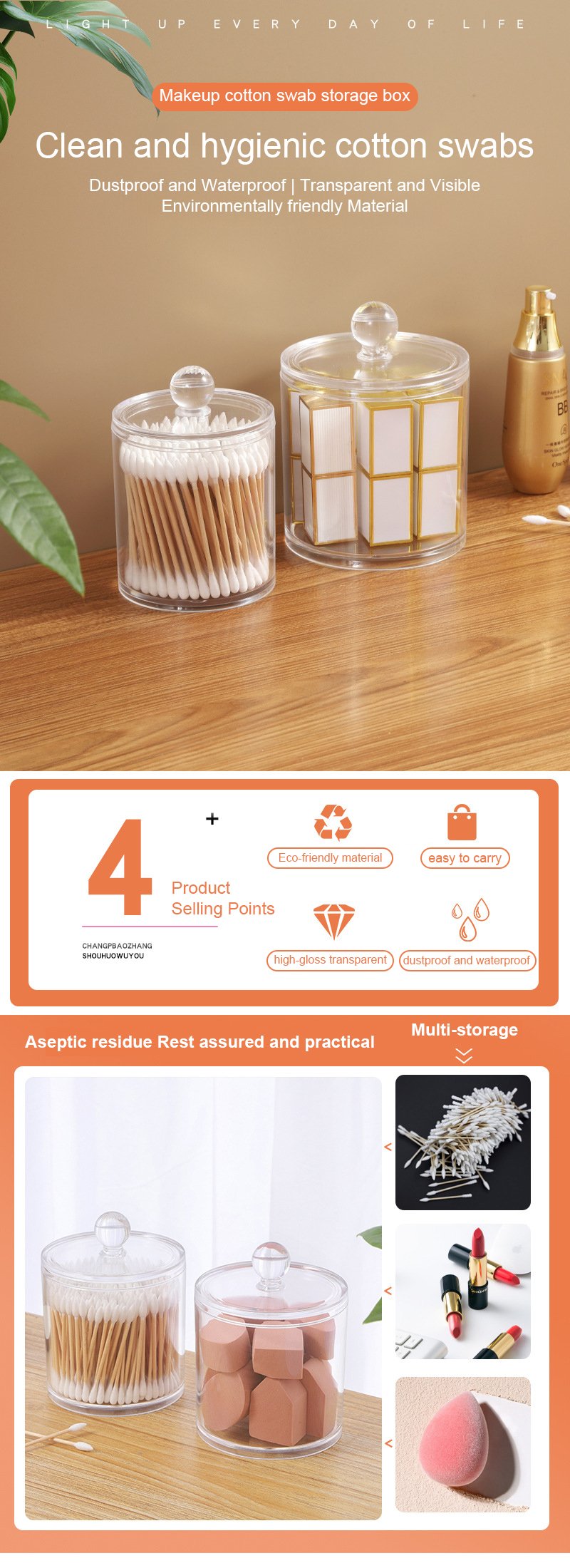 cotton swab pad holder
